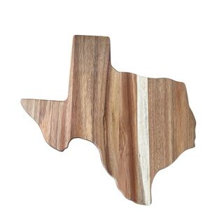Texas Shaped Acacia Wood Cutting Board 14in